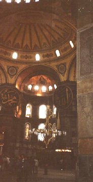 Picture from interior of Blue Mosque, Istanbul