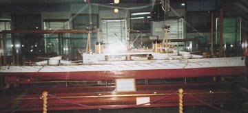 ship in display at naval museum