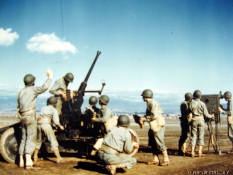 Royalty Free Pictures of 40mm anti-aircraft gun