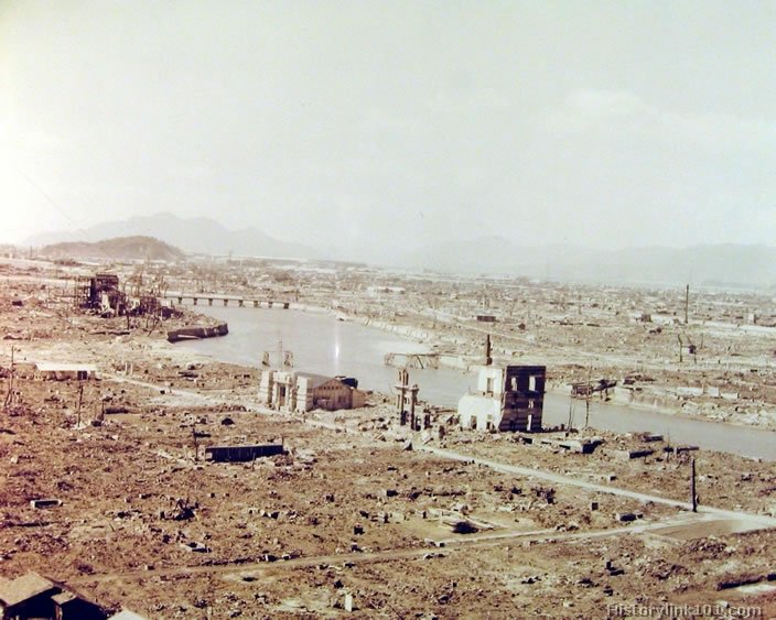 Royalty Free Pictures of Hiroshima after the droping of Atom Bomb