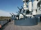 Royalty Free Picture of Battleship North Carolina's 5in_Guns_Port.jpg (37kb)