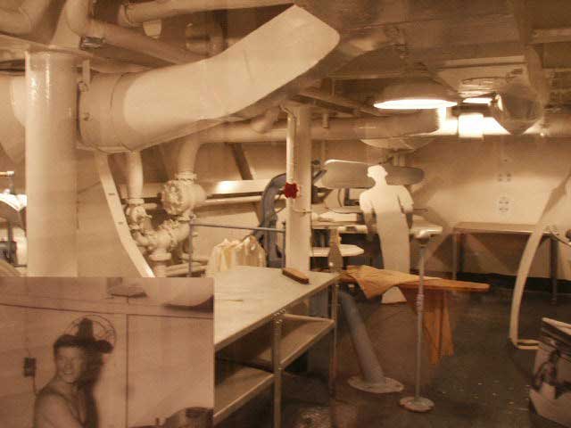 Royalty Free Picture of Battleship North Carolina's  Laundry