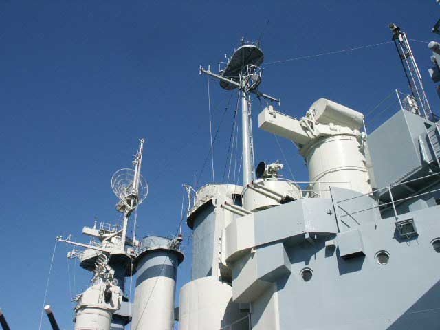 Royalty Free Picture of Battleship North Carolina's  Mainmast