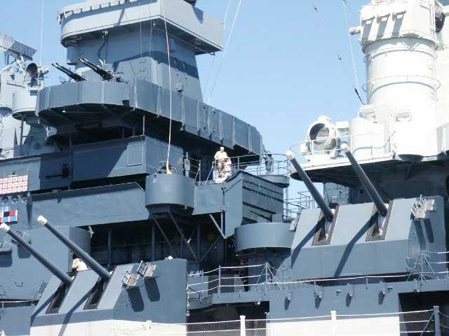 Royalty Free Picture of Battleship North Carolina's 