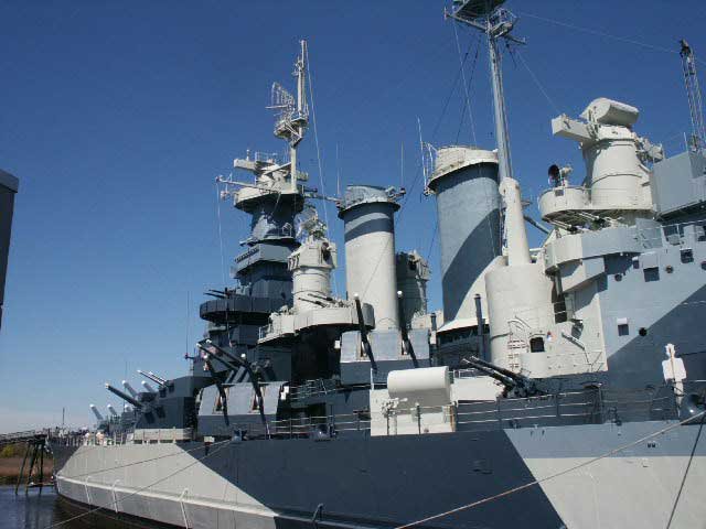 Royalty Free Picture of Battleship North Carolina's 