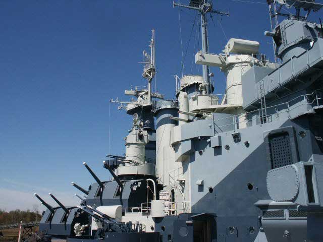 Royalty Free Picture of Battleship North Carolina's 
