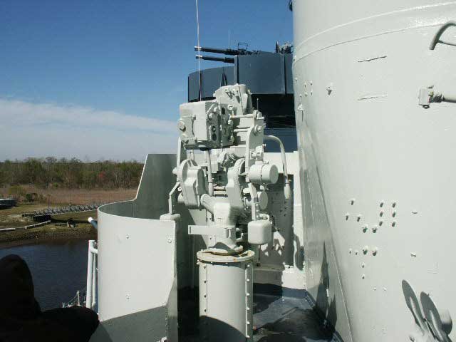 Royalty Free Picture of Battleship North Carolina's Sighting Instrument