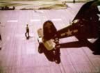 Plane on Deck of USS Bunker Hill