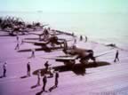 Planes on deck of  USS Bunker Hill