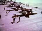 Planes on deck of  USS Bunker Hill