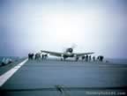 Plane on deck of USS Charger