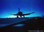 Plane taking off of  USS Cowpens