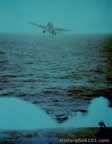 Plane taking off of USS Cowpens