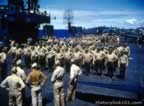 Men on deck on USS Cowpens