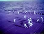 Cew on the deck of Uss Intrepid 