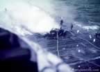 Fire on the deck of the USS Intrepid