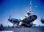 Planes on the deck of the USS Matanikua