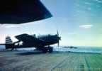 Plane on deck of USS Randolph