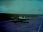 Plane on the deck of USS Santee