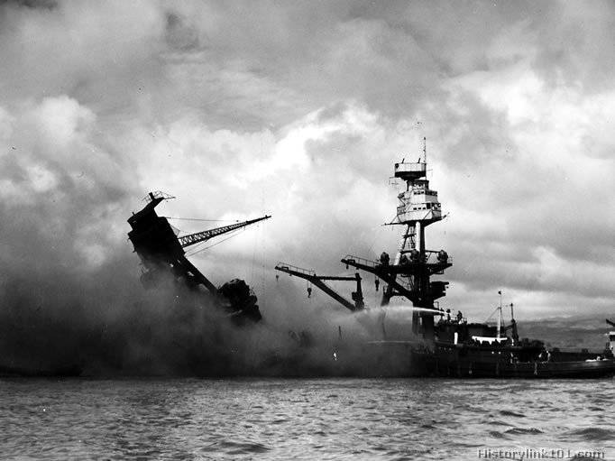 Royalty Free Picture of Attack on Pearl Harbor