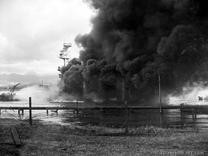 Royalty Free Picture of Attack on Pearl Harbor