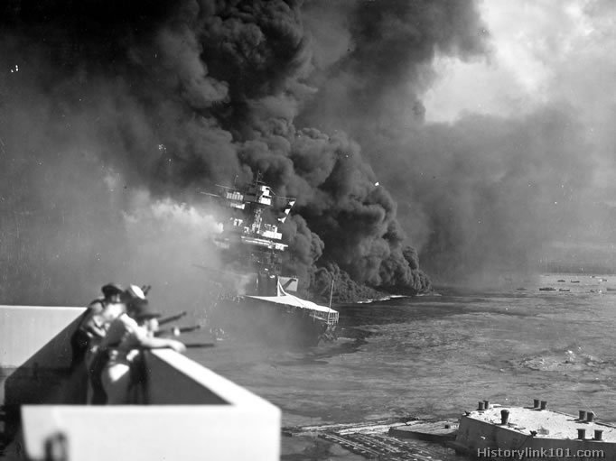 Royalty Free Picture of Attack on Pearl Harbor