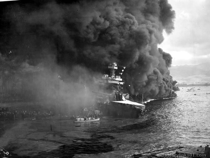 Royalty Free Picture of Attack on Pearl Harbor