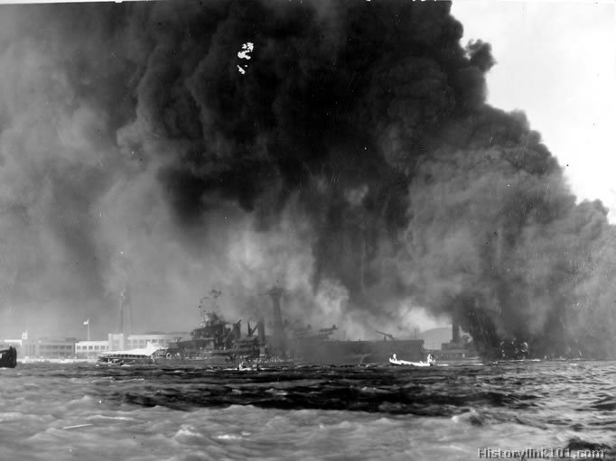 Royalty Free Picture of Attack on Pearl Harbor