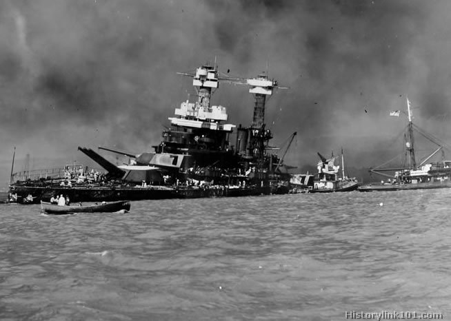 Royalty Free Picture of Attack on Pearl Harbor