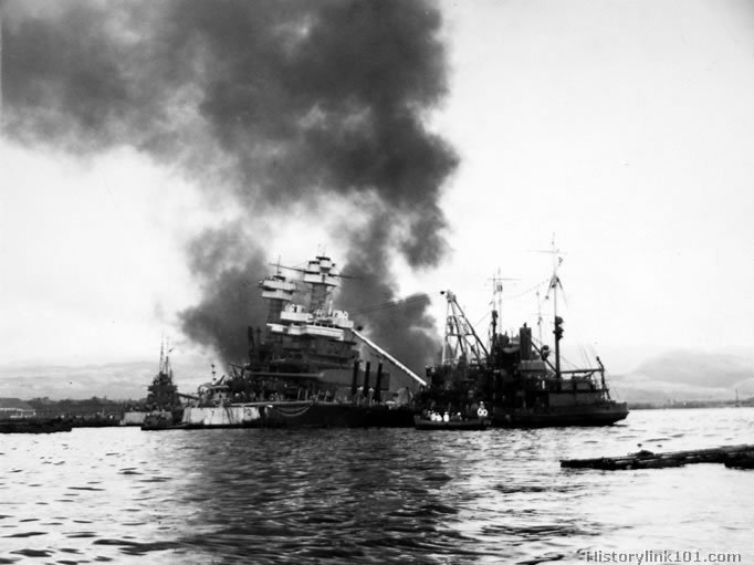 Royalty Free Picture of Attack on Pearl Harbor