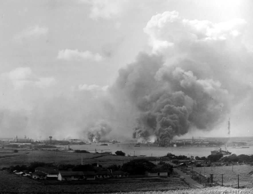 Royalty Free Picture of Attack on Pearl Harbor