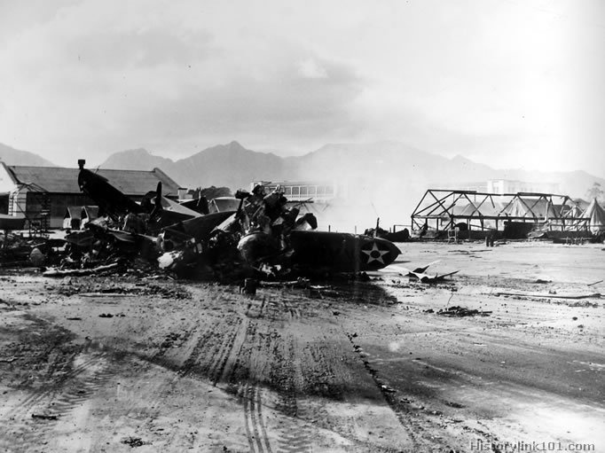 Royalty Free Picture of Attack on Pearl Harbor