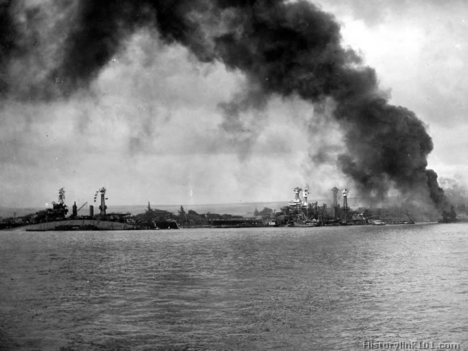 Royalty Free Picture of Attack on Pearl Harbor