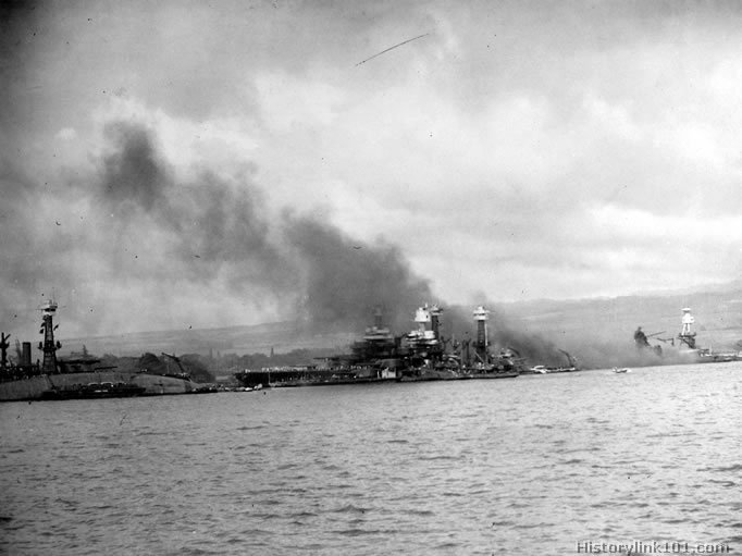 Royalty Free Picture of Attack on Pearl Harbor