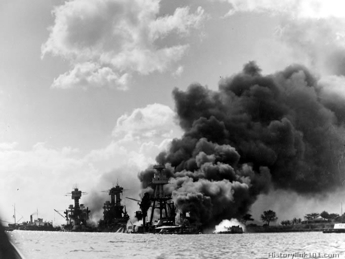 Royalty Free Picture of Attack on Pearl Harbor