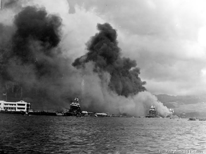 Royalty Free Picture of Attack on Pearl Harbor