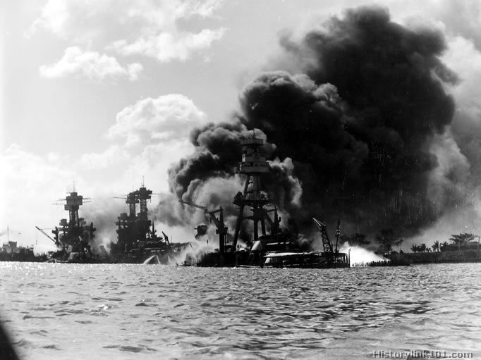 Royalty Free Picture of Attack on Pearl Harbor