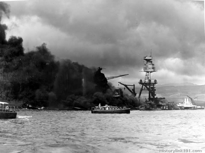 Royalty Free Picture of Attack on Pearl Harbor