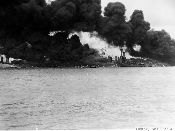 Royalty Free Picture of Attack on Pearl Harbor