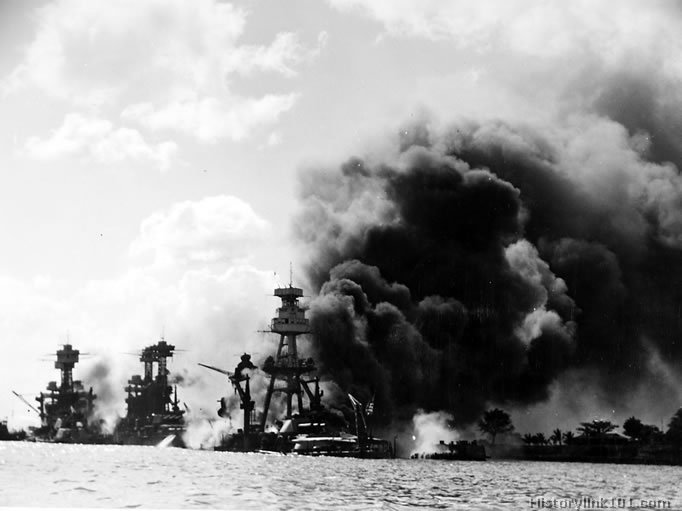 Royalty Free Picture of Attack on Pearl Harbor