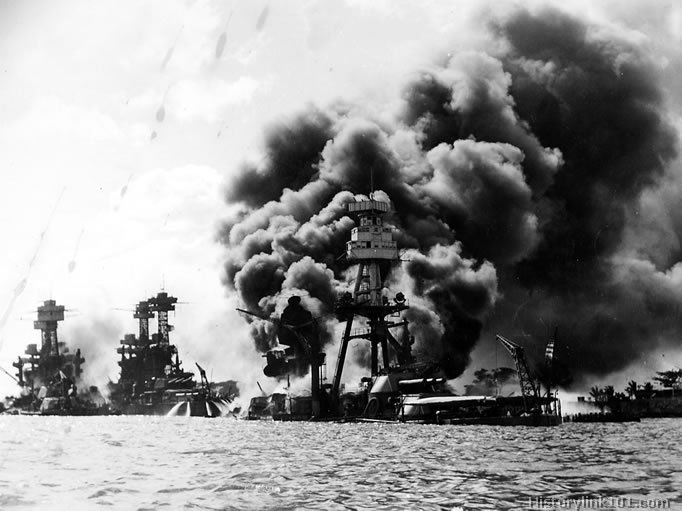 Royalty Free Picture of Attack on Pearl Harbor