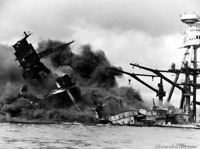 Royalty Free Picture of Attack on Pearl Harbor