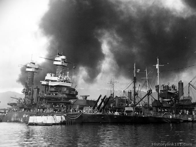 Royalty Free Picture of Attack on Pearl Harbor