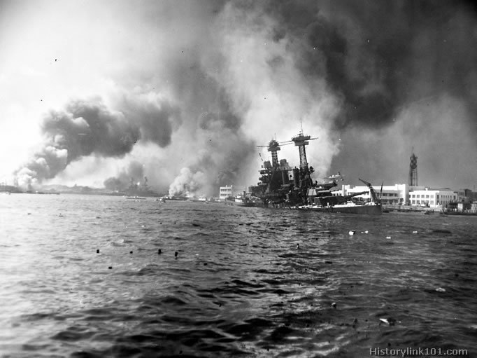 Royalty Free Picture of Attack on Pearl Harbor