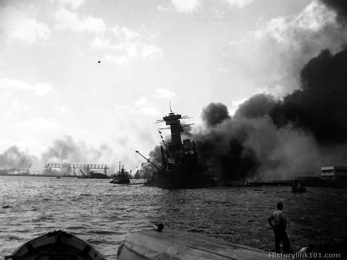 Royalty Free Picture of Attack on Pearl Harbor