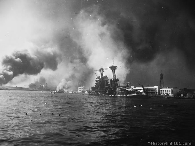 Royalty Free Picture of Attack on Pearl Harbor