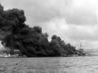 Pictures of Battleship Row during the Attack on Pearl Harbor  