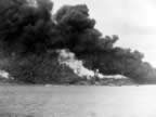 Pictures of Battleship Row during the Attack on Pearl Harbor  