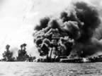 Pictures of Battleship Row during the Attack on Pearl Harbor  