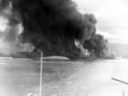 Pictures of Battleship Row during the Attack on Pearl Harbor  